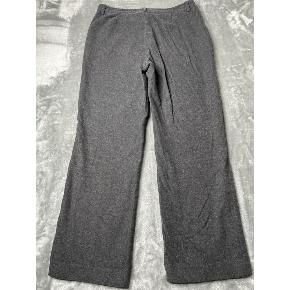 LL Bean Women Size 12 Wool Gray Pants Straight Office Dress Up